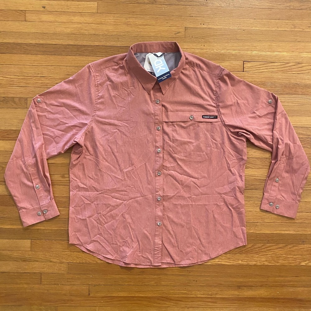 Little Donkey Andy Shirt Mens 2XL Red Power Dry Tech Stretch UPF 50+ Outdoor
